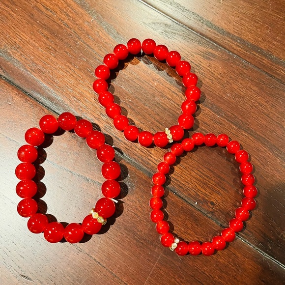 Kohl’s red beaded bracelets (set of 3) - Picture 2 of 2